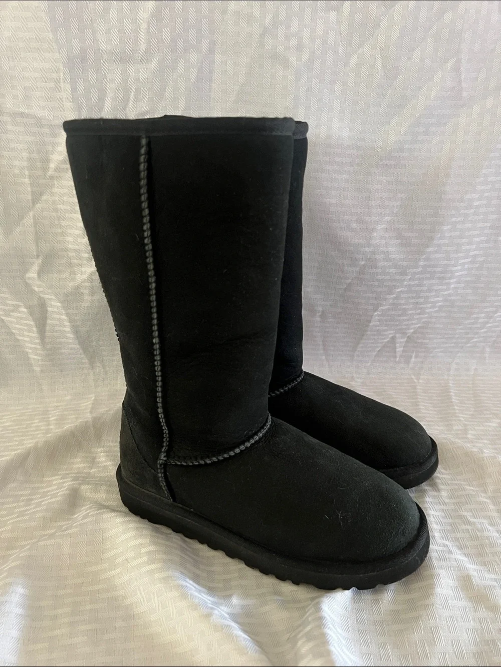 UGG Classic Tall Black Suede Winter Boots